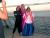 Group photo with Jenny the surfer, Rev. Faye, and Me