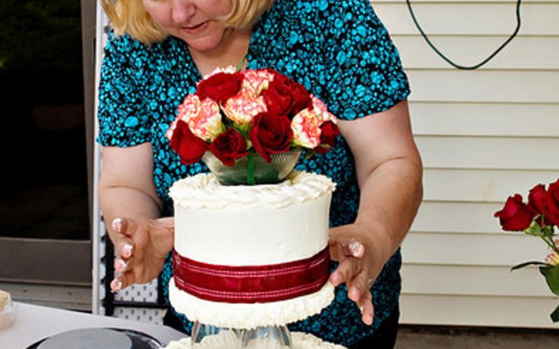 My very first two tier wedding cake